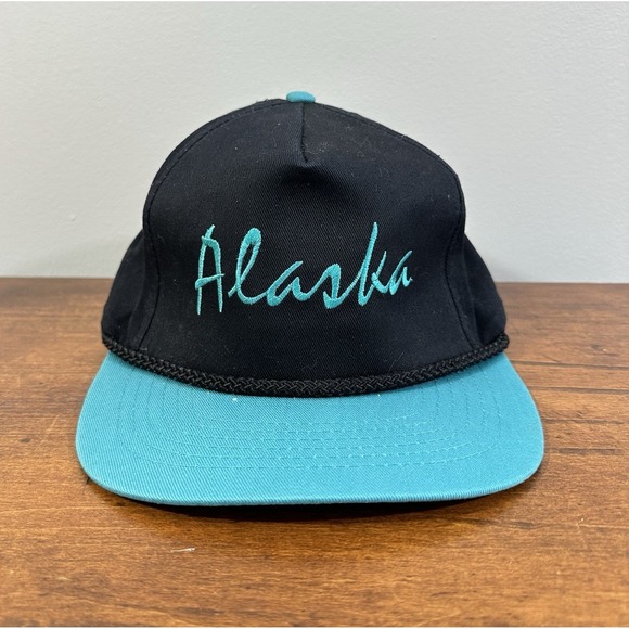 Headliners Other - VINTAGE Alaska Snapback Hat Rope Trucker Cap Script Embroidered Headliners *NOS*